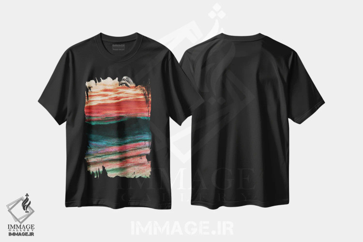 تیشرت مشکی طرح دار آثار جولیا دی سانو - immage.ir