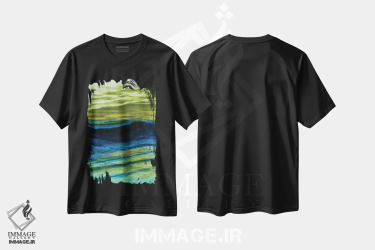 تیشرت مشکی طرح دار آثار جولیا دی سانو - immage.ir