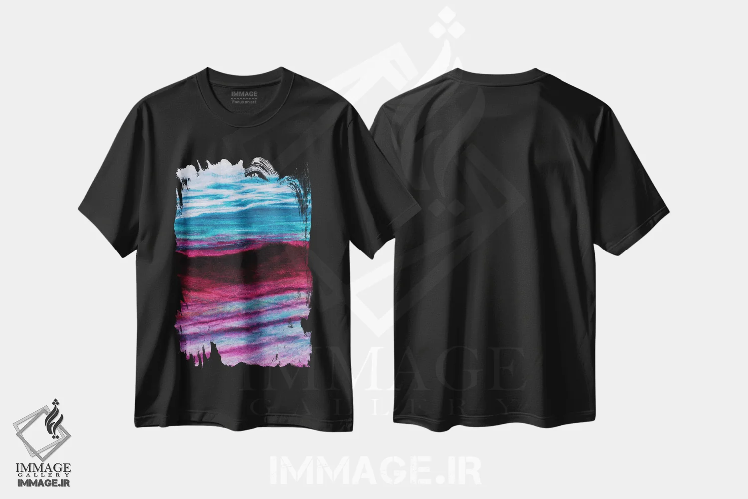 تیشرت مشکی طرح دار آثار جولیا دی سانو - فروشگاه ایماژ