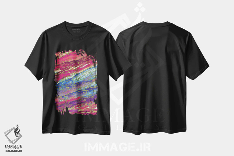 تیشرت مشکی طرح دار جادوی عقیق اثر جولیا دی سانو | immage.ir
