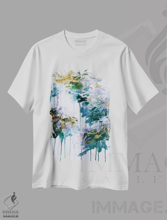 تیشرت سفید طرح دار ترانهٔ نجواشده سه اثر جولیا دی سانو | immage.ir