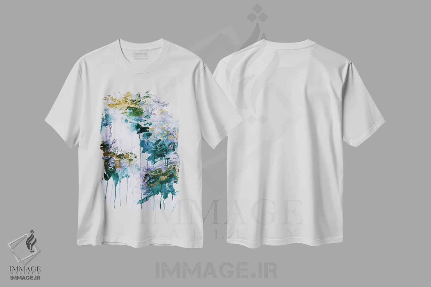 تیشرت سفید طرح دار ترانهٔ نجواشده سه اثر جولیا دی سانو | immage.ir