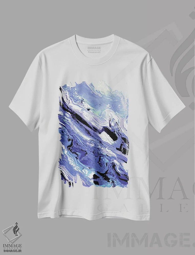 تیشرت سفید طرح دار بهمن رنگ ها سه اثر جولیا دی سانو | immage.ir