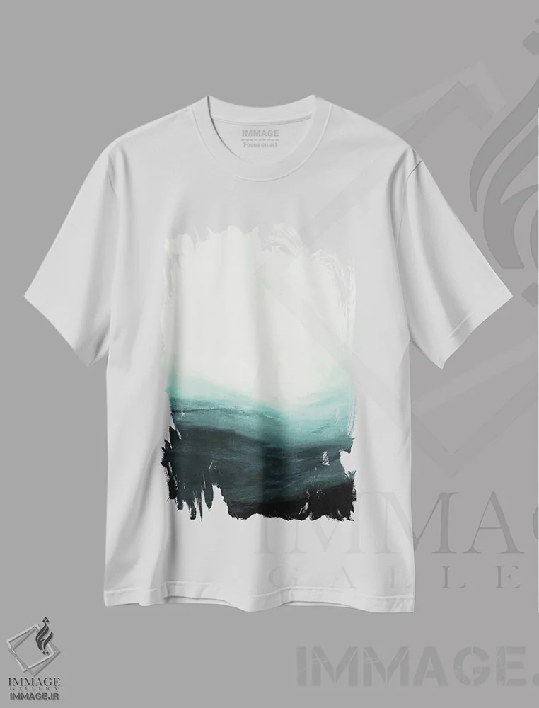تیشرت سفید طرح دار عنایت دوم اثر جولیا دی سانو | immage.ir