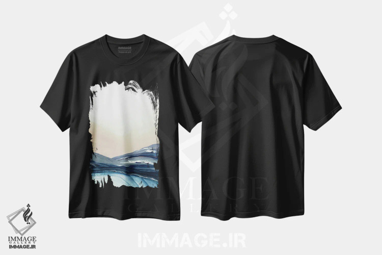 تیشرت مشکی طرح دار زمین بلند چهارم اثر جولیا دی سانو | immage.ir