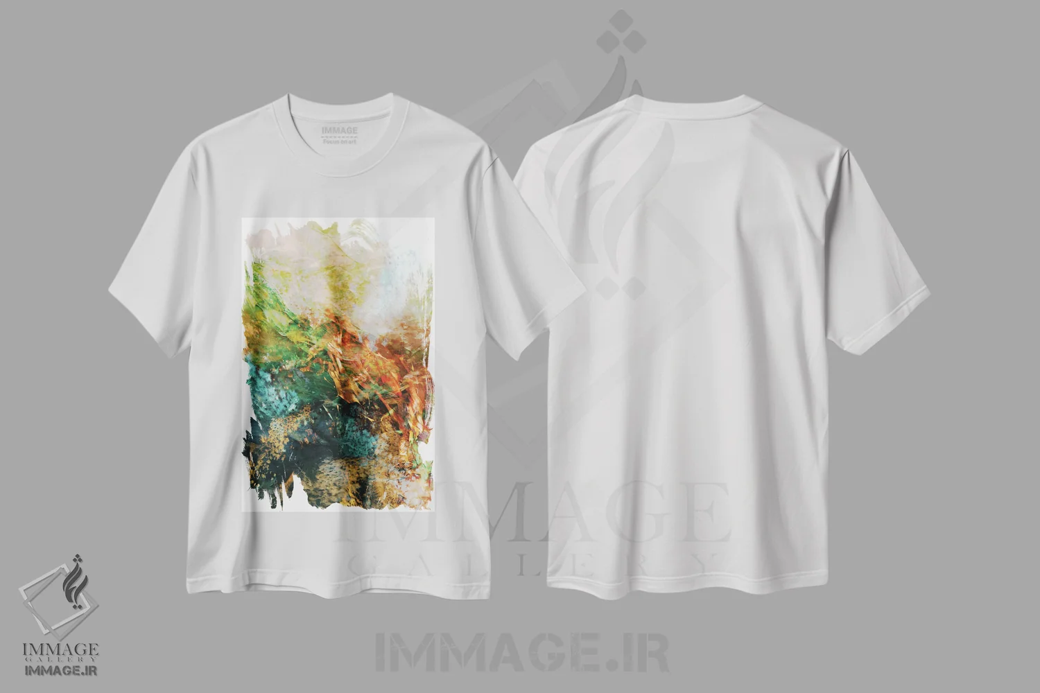 تیشرت سفید طرح دار کف آب ششم اثر جولیا دی سانو | immage.ir