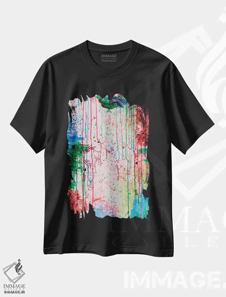 تیشرت مشکی طرح دار برایم اشک بریز اثر جولیا دی سانو | immage.ir