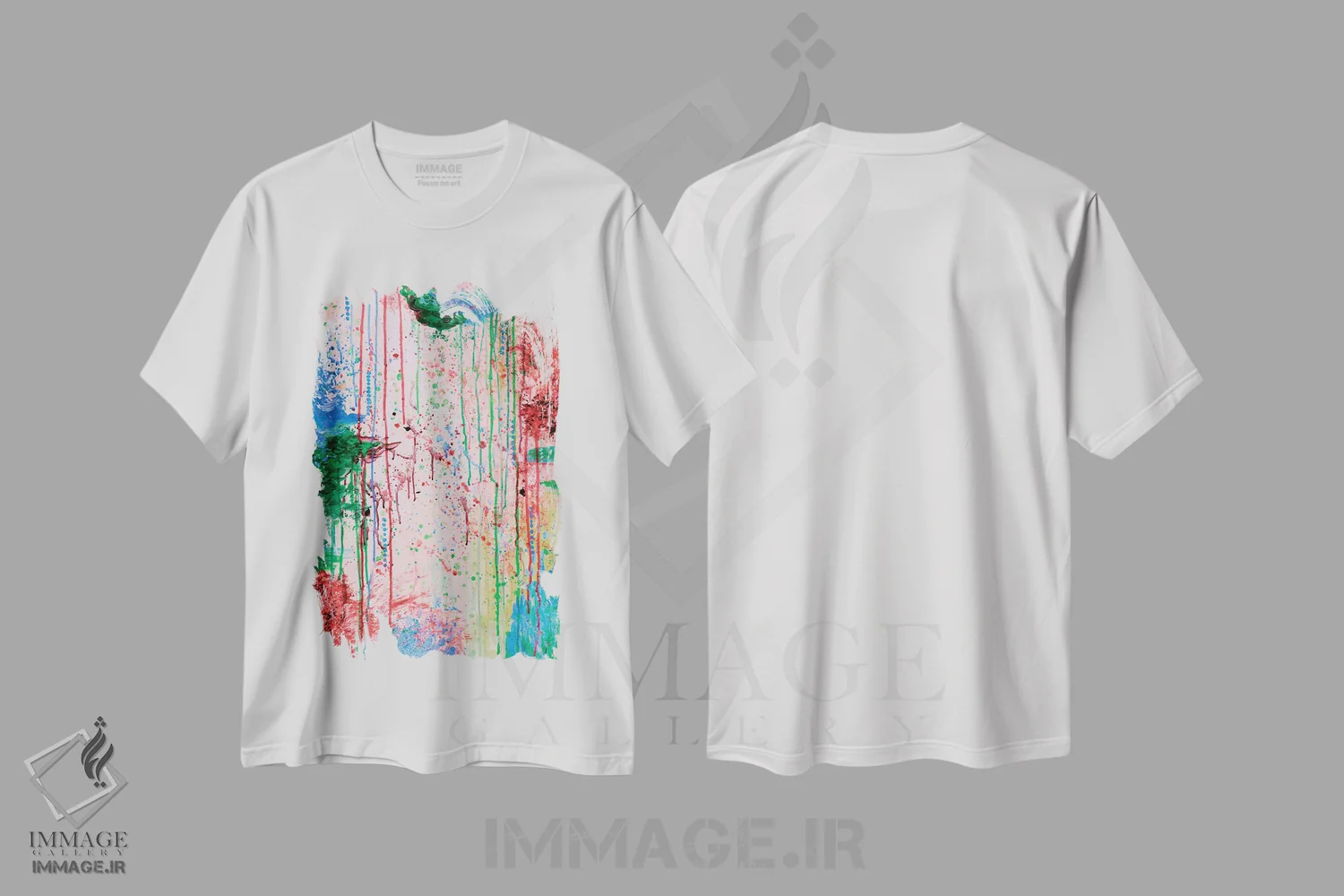 تیشرت سفید طرح دار برایم اشک بریز اثر جولیا دی سانو | فروشگاه ایماژ