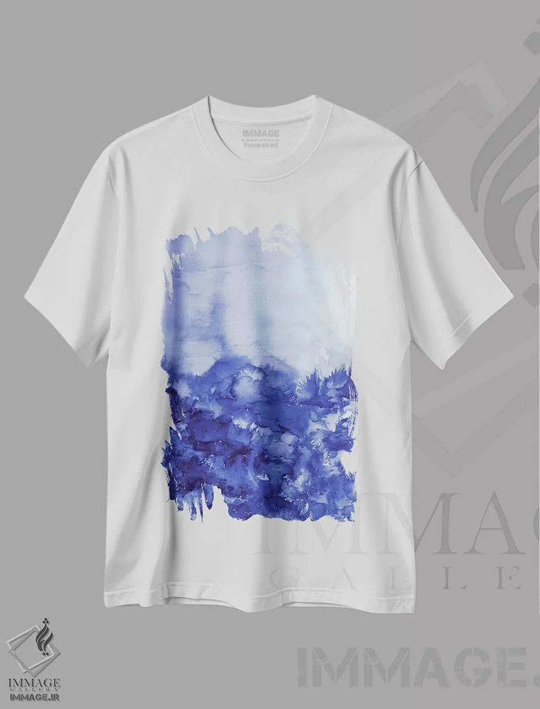 تیشرت سفید طرح دار به سوی ابدیت اثر جولیا دی سانو | فروشگاه ایماژ