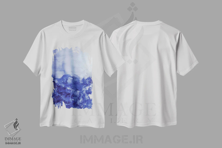 تیشرت سفید طرح دار به سوی ابدیت اثر جولیا دی سانو | فروشگاه ایماژ