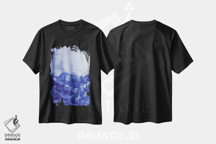 تیشرت مشکی طرح دار به سوی ابدیت اثر جولیا دی سانو | immage.ir