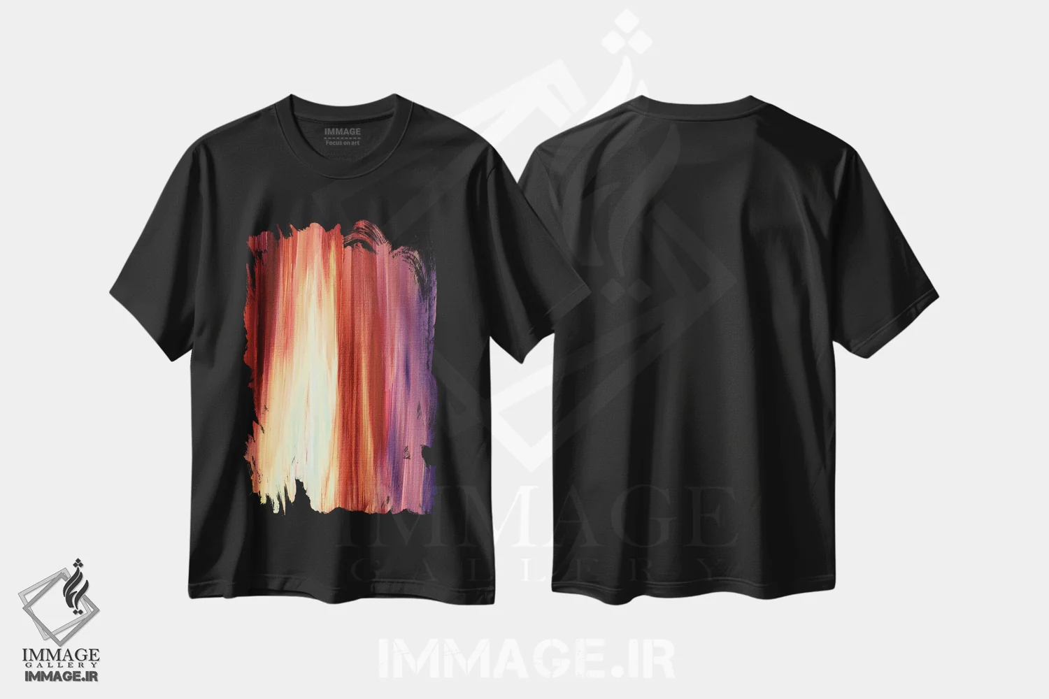 تیشرت مشکی طرح دار تابانده شده اثر جولیا دی سانو | immage.ir