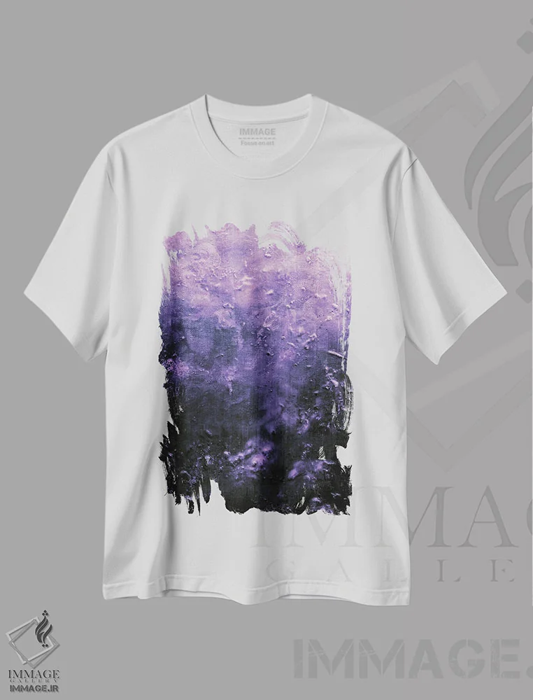 تیشرت سفید طرح دار بسیار پایین VI اثر جولیا دی سانو | فروشگاه ایماژ