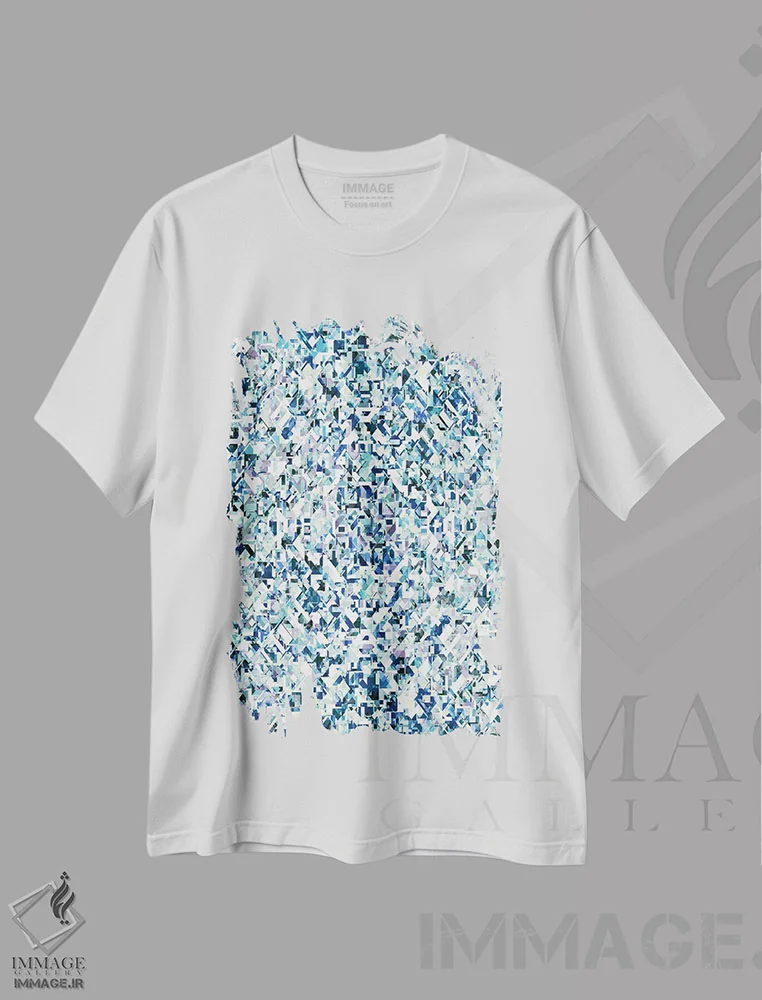 تیشرت سفید طرح دار باغ تکه تکه VI اثر جولیا دی سانو | immage.ir