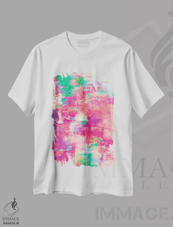 تیشرت سفید طرح دار خارج از شبکه IV اثر جولیا دی سانو | immage.ir