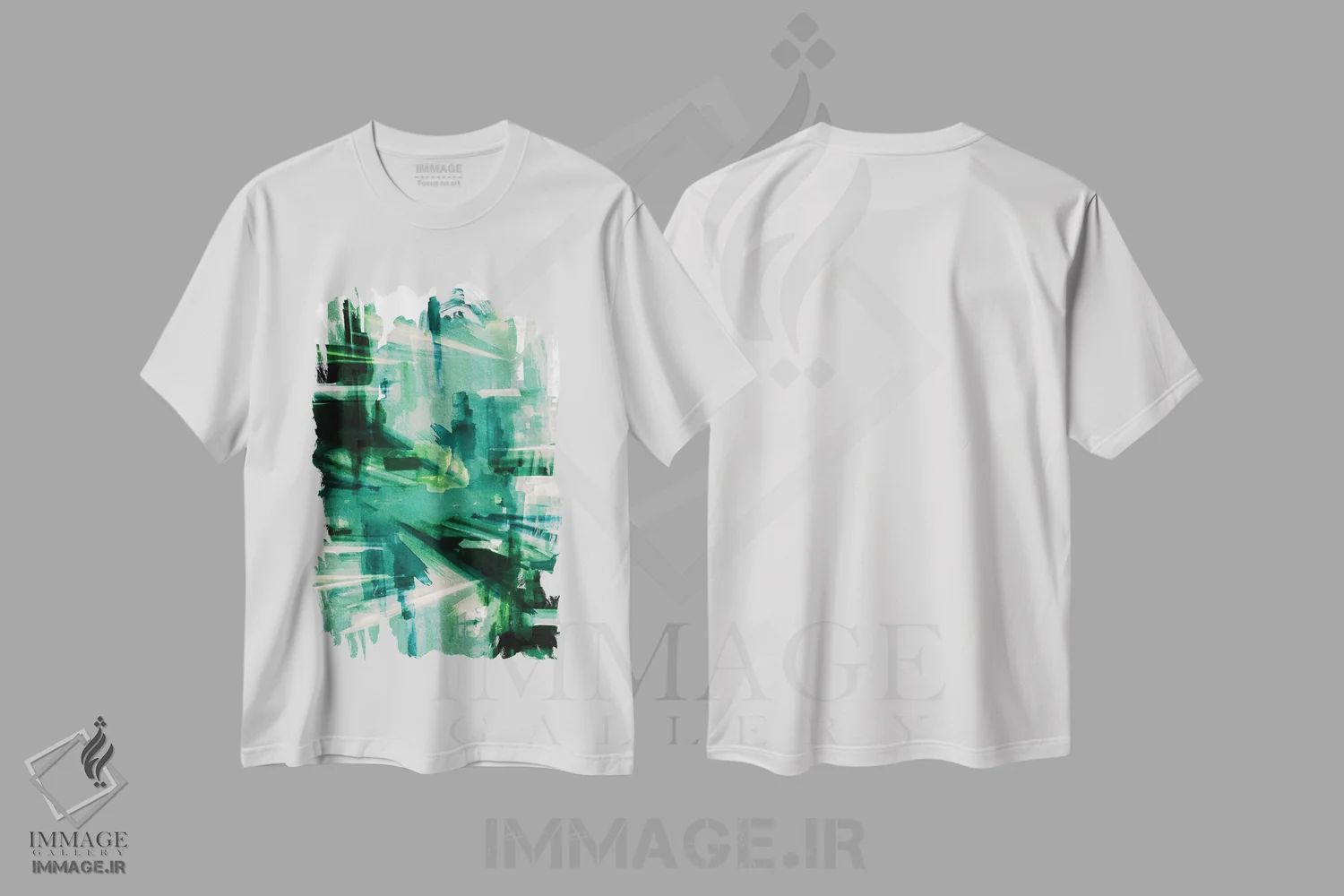 تیشرت سفید طرح دار چراغ های شهر VII اثر جولیا دی سانو | فروشگاه ایماژ