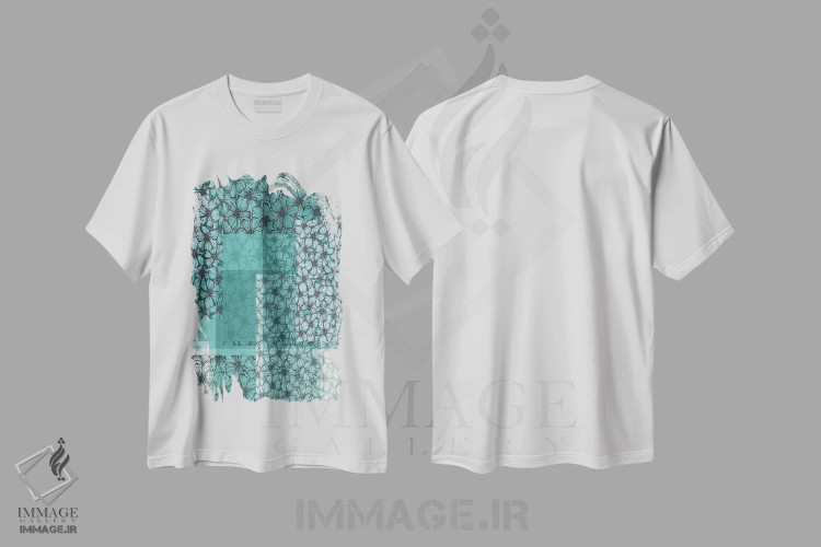 تیشرت سفید طرح دار باغ رنگارنگ I اثر جولیا دی سانو | immage.ir