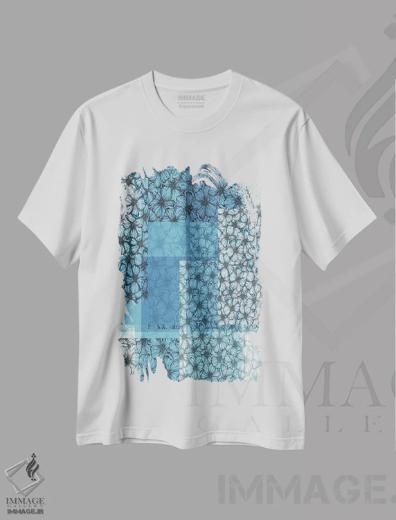 تیشرت سفید طرح دار باغ رنگارنگ III اثر جولیا دی سانو | فروشگاه ایماژ