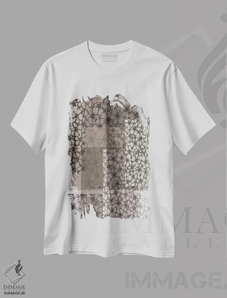 تیشرت سفید طرح دار باغ رنگارنگ VI اثر جولیا دی سانو | immage.ir