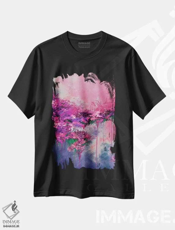 تیشرت مشکی طرح دار هنگامی که زمین آسمان را ملاقات کرد V اثر جولیا دی سانو | immage.ir