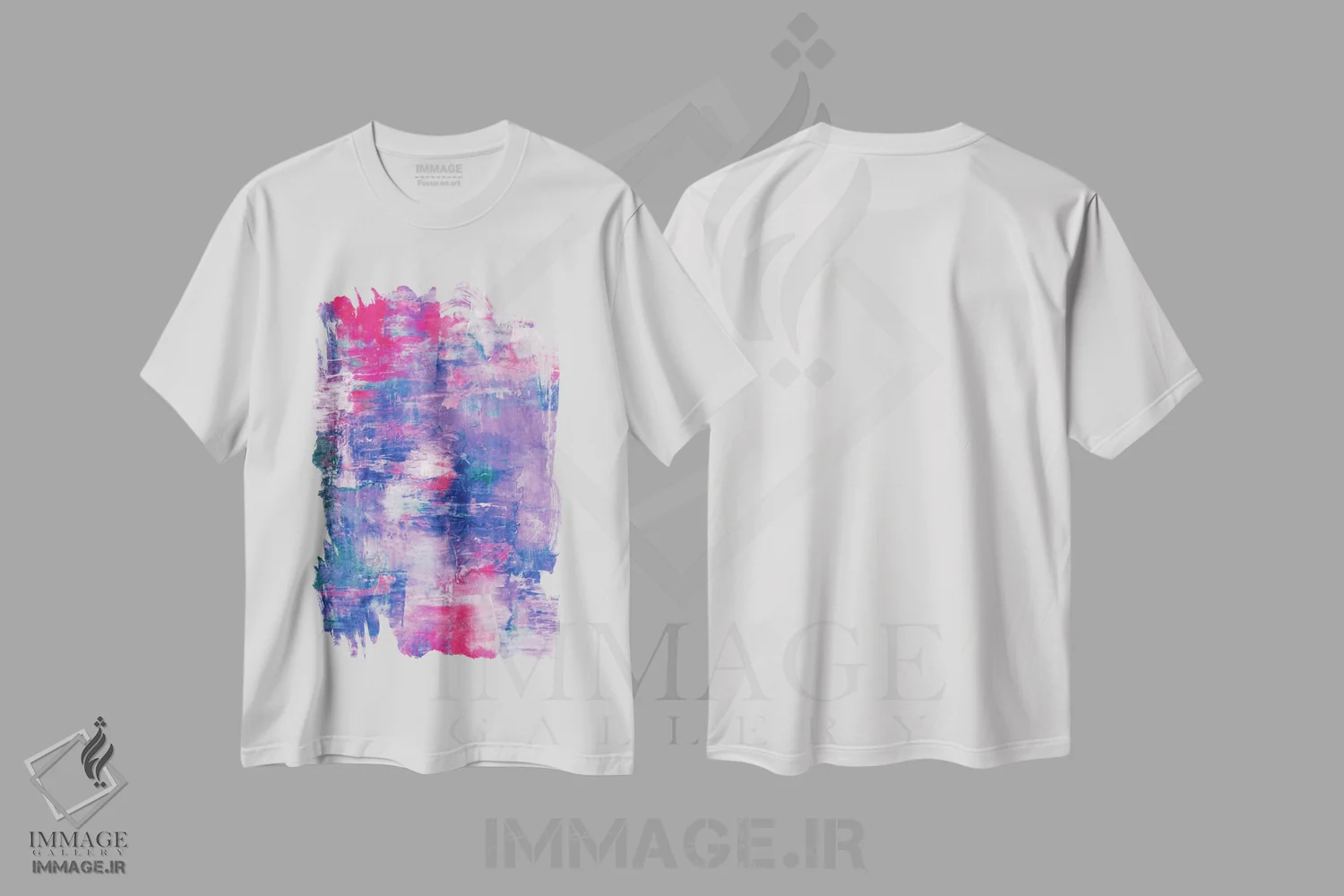 تیشرت سفید طرح دار خارج از شبکه VI اثر جولیا دی سانو | فروشگاه ایماژ