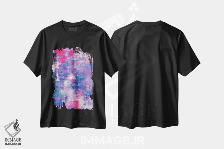 تیشرت مشکی طرح دار خارج از شبکه VI اثر جولیا دی سانو | immage.ir