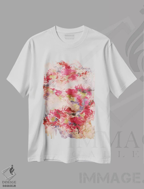 تیشرت سفید طرح دار وقتی پری دریایی بودیم XII اثر جولیا دی سانو | فروشگاه ایماژ