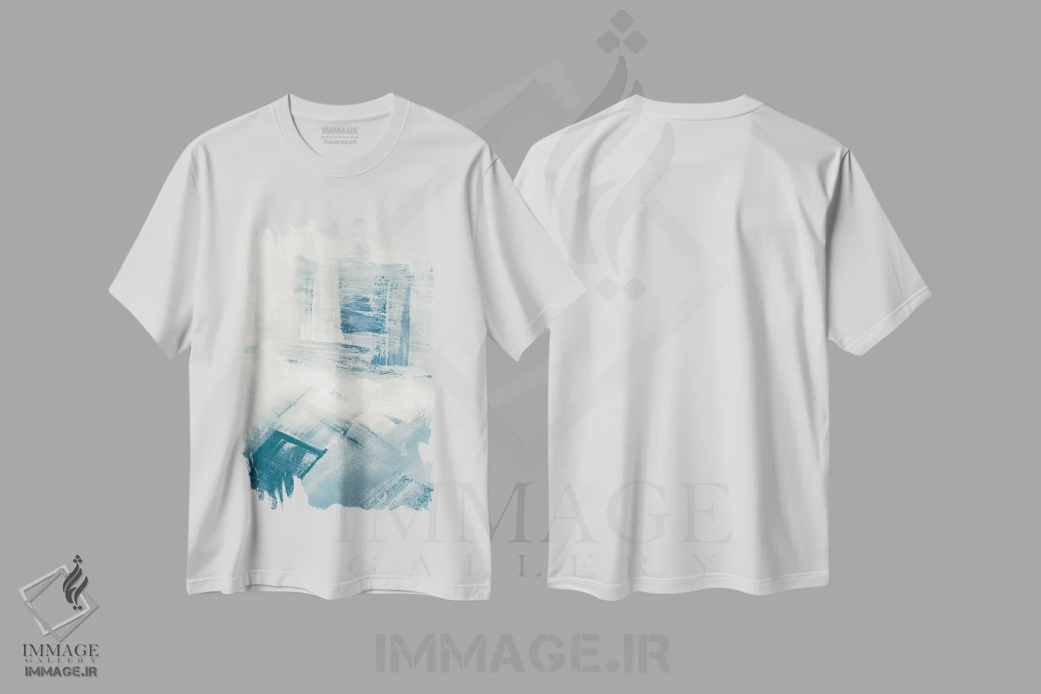 تیشرت سفید طرح دار وزش باد II، آبستره اثر جودیت شاپیرو | فروشگاه ایماژ