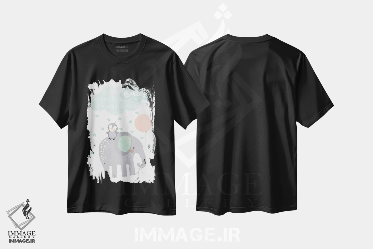 تیشرت مشکی طرح دار ماجراجویی کودکانه II، تزئینی اثر جنیفر اللوری | فروشگاه ایماژ