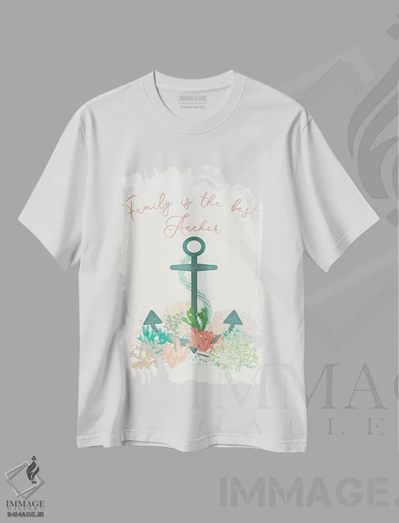 تیشرت سفید طرح دار نسیم ساحلی II، دکور ساحلی اثر جنیفر اللوری | فروشگاه ایماژ