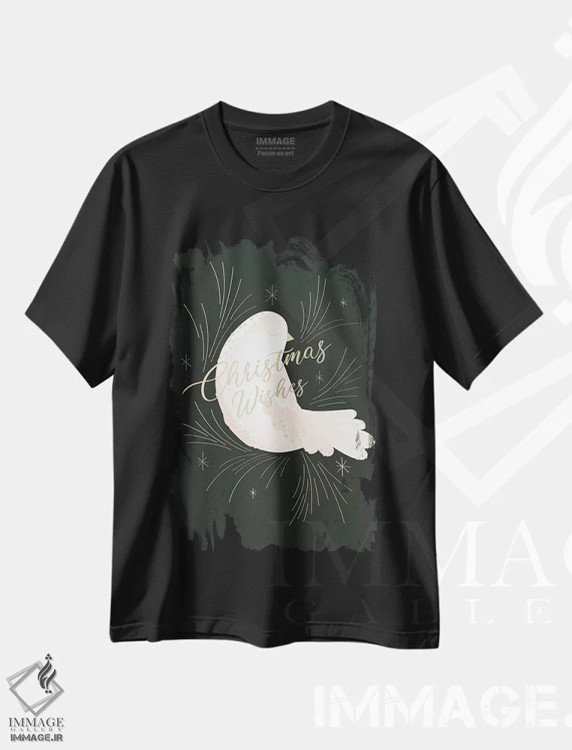 تیشرت مشکی طرح دار کریسمس شیک II، تابلو و عبار ت های کریسمسی اثر جنیفر اللوری | فروشگاه ایماژ