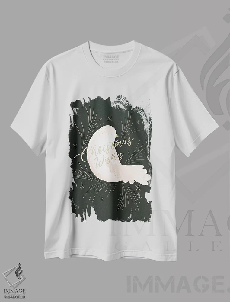 تیشرت سفید طرح دار کریسمس شیک II، تابلو و عبار ت های کریسمسی اثر جنیفر اللوری | immage.ir