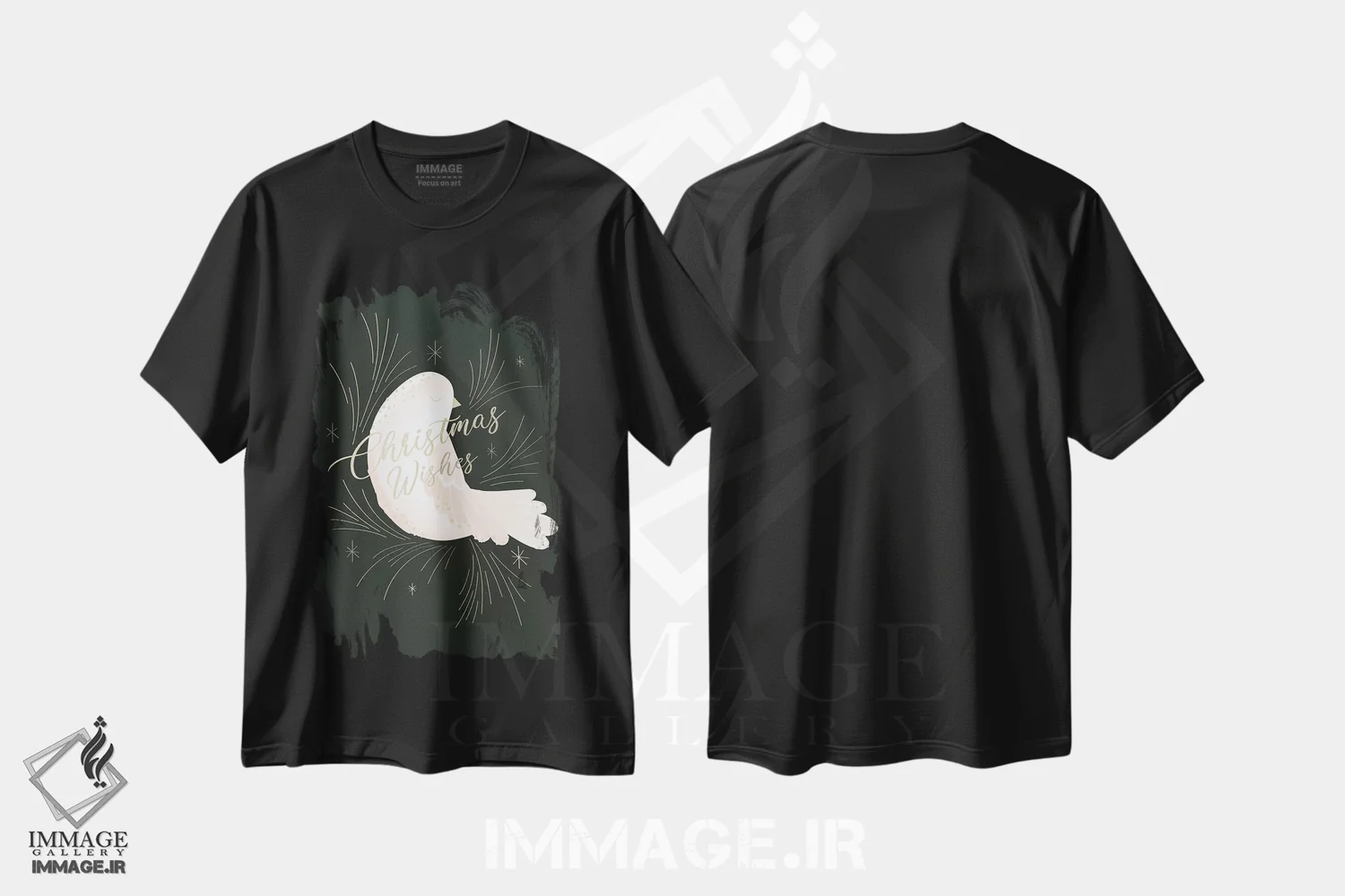 تیشرت مشکی طرح دار کریسمس شیک II، تابلو و عبار ت های کریسمسی اثر جنیفر اللوری | فروشگاه ایماژ