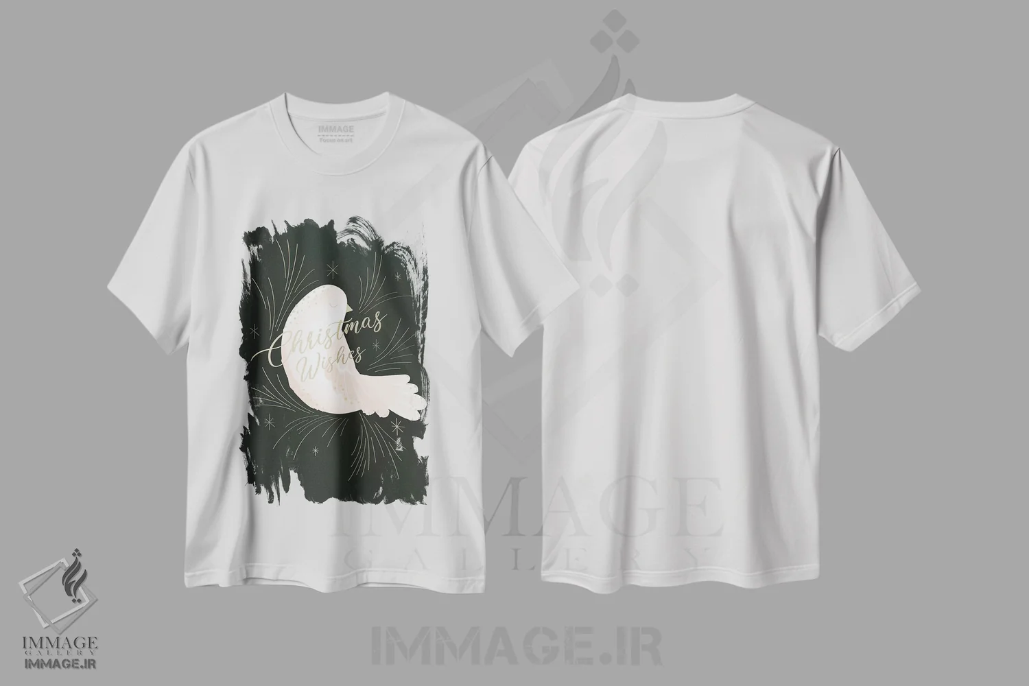 تیشرت سفید طرح دار کریسمس شیک II، تابلو و عبار ت های کریسمسی اثر جنیفر اللوری | immage.ir