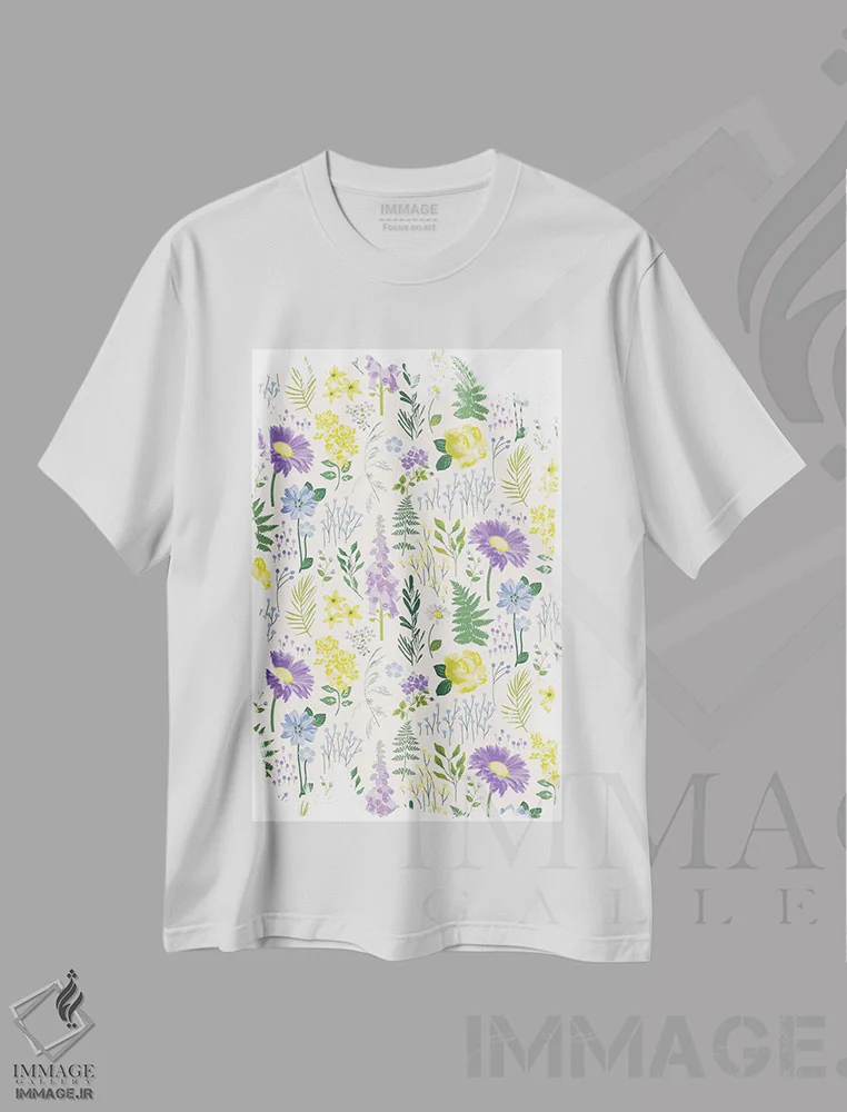 تیشرت سفید طرح دار گیاه شناس I، تزئینی اثر جنیفر اللوری | فروشگاه ایماژ