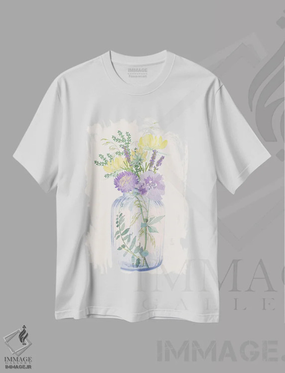 تیشرت سفید طرح دار گیاه شناس سوم، تزئینی اثر جنیفر اللوری | فروشگاه ایماژ