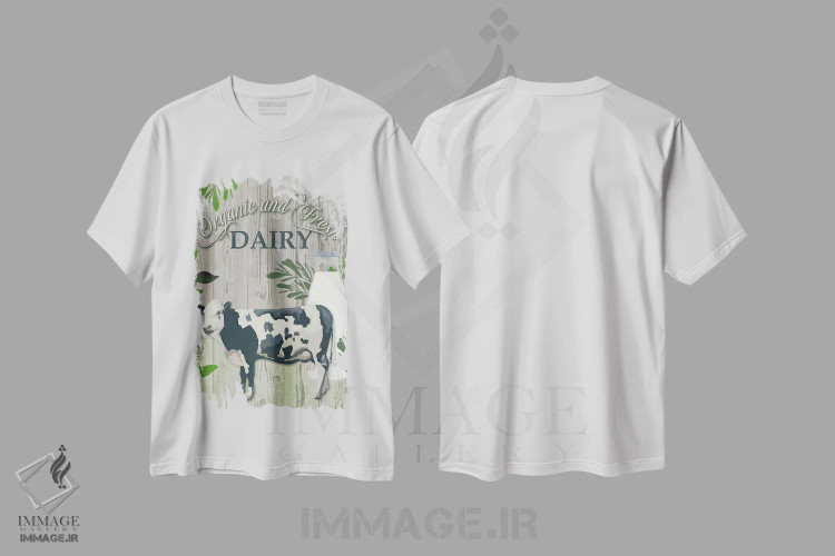 تیشرت سفید طرح دار از مزرعه تا سفره یک، دکور روستایی اثر جنیفر اللوری | فروشگاه ایماژ