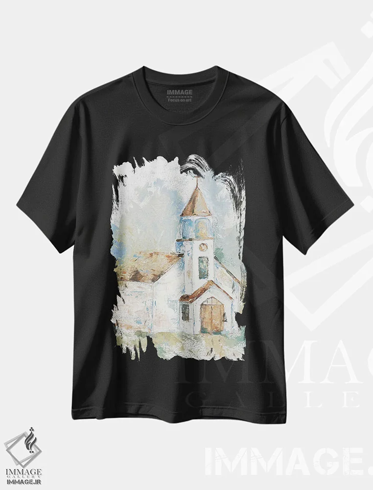 تیشرت مشکی طرح دار اطمینان مبارک، دکور معاصر اثر جنیفر هولدن | immage.ir