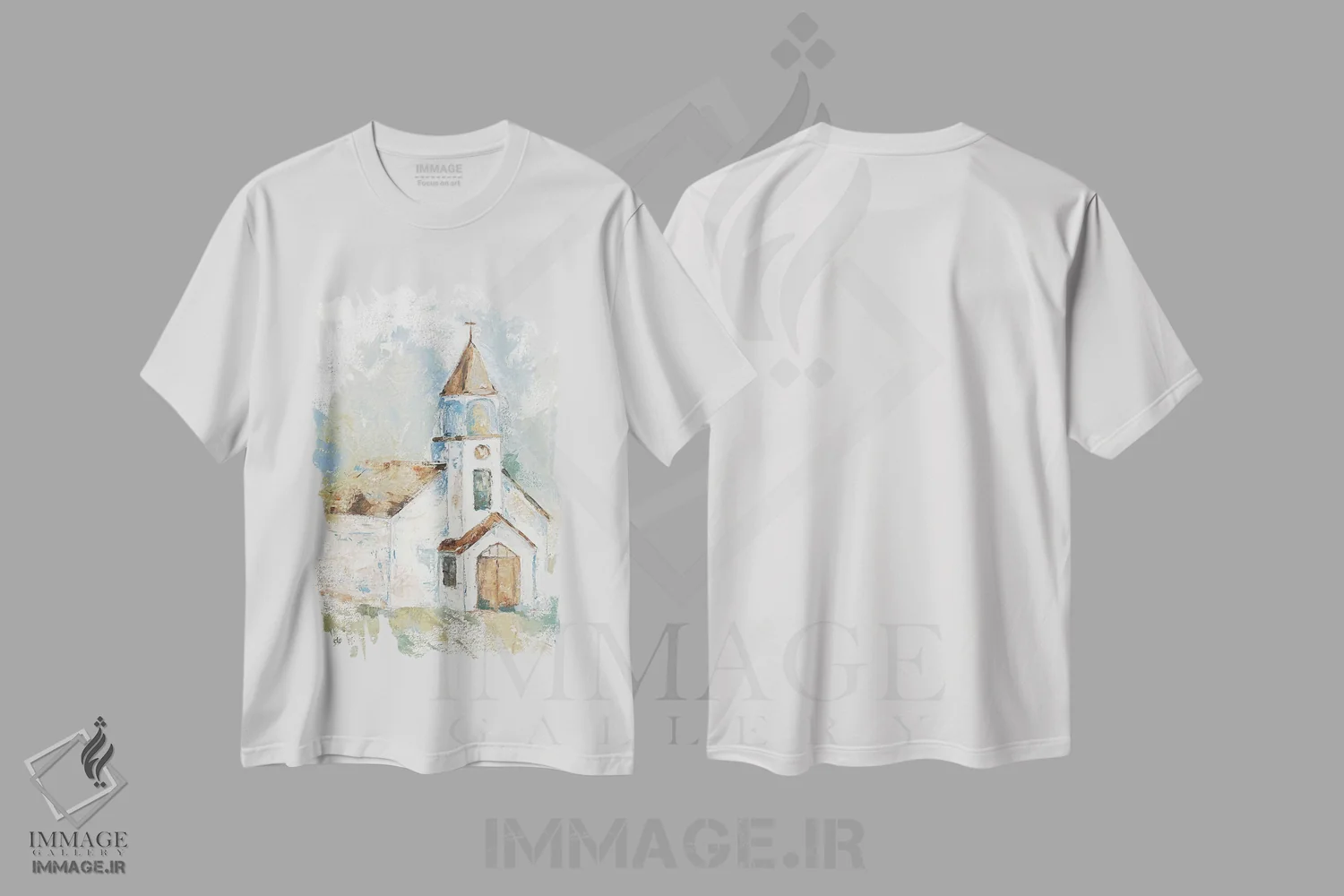 تیشرت سفید طرح دار اطمینان مبارک، دکور معاصر اثر جنیفر هولدن | فروشگاه ایماژ