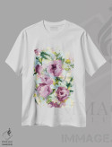 تیشرت سفید طرح دار گل انتزاعی، آبستره اثر جنیفر هولدن | immage.ir