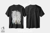 تیشرت مشکی طرح دار عصر کلیسا، دکور روستایی اثر جنیفر هولدن | فروشگاه ایماژ