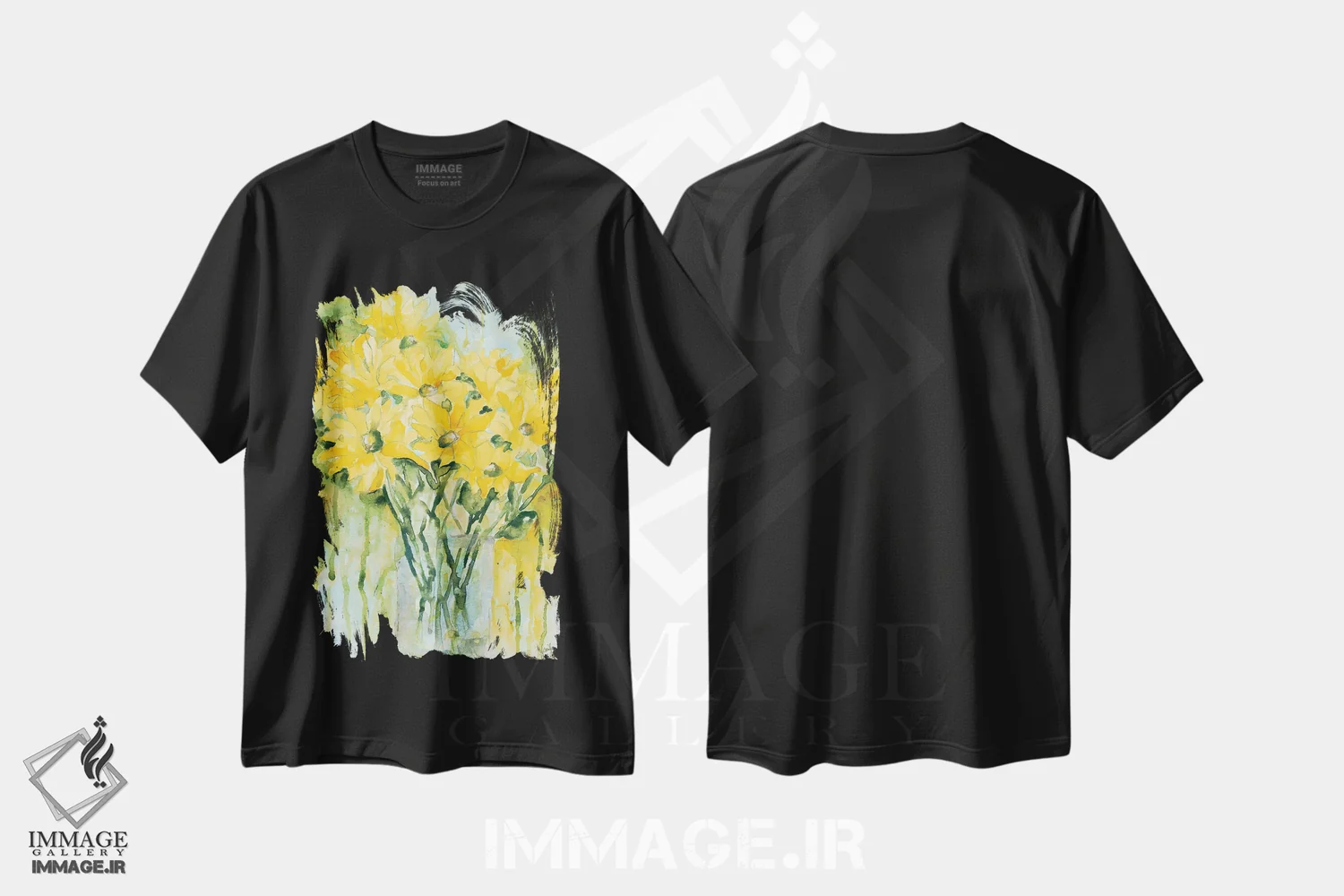 تیشرت مشکی طرح دار گلدان شادی، دکور معاصر اثر جنیفر هولدن | immage.ir
