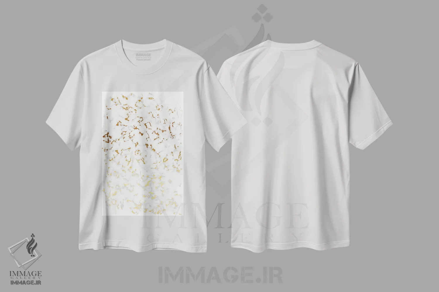 تیشرت سفید طرح دار گل های یاقوت کبود، تزئینی اثر ژان کلی | immage.ir