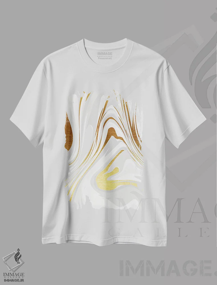 تیشرت سفید طرح دار ترازو ۲ اثر ژان کلی | immage.ir
