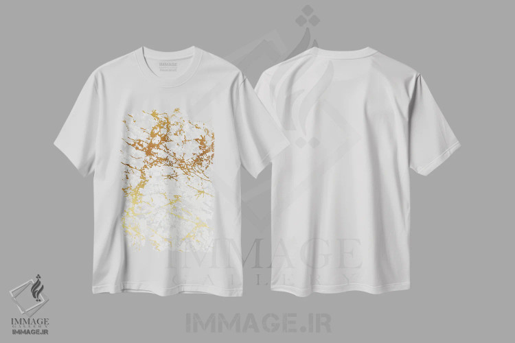تیشرت سفید طرح دار ترازو ۴ اثر ژان کلی | immage.ir