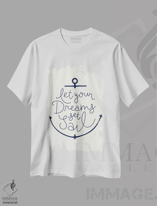 تیشرت سفید طرح دار دریایی ۲، دکور ساحلی اثر ژان کلی | فروشگاه ایماژ