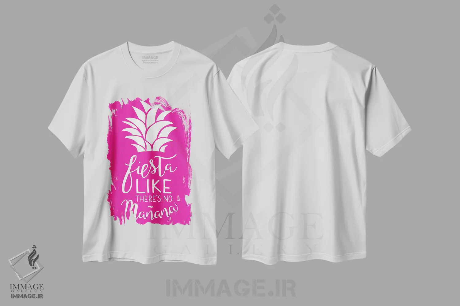 تیشرت سفید طرح دار جشن، تزئینی اثر ژان کلی | فروشگاه ایماژ