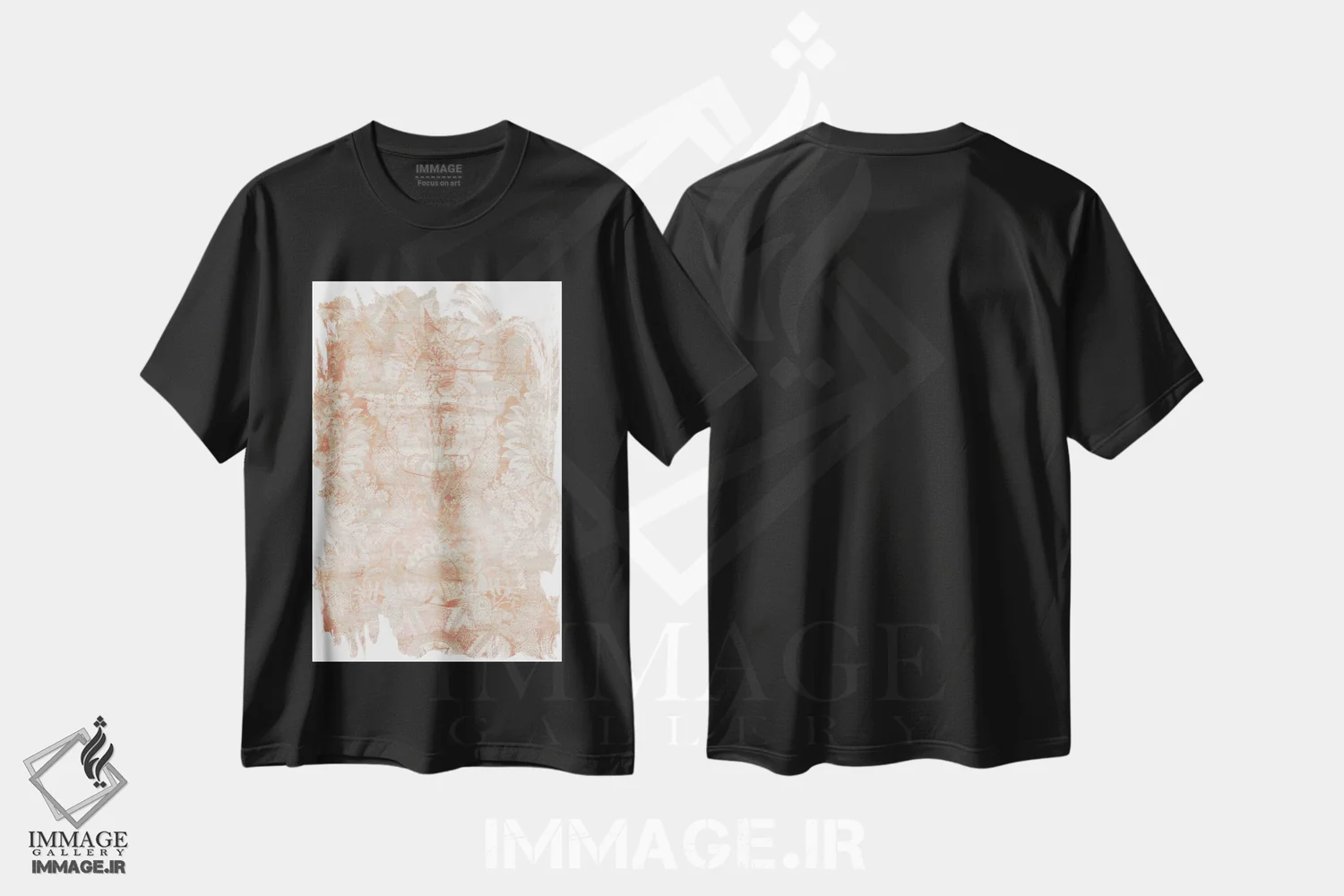 تیشرت مشکی طرح دار پود گارنت ۱ اثر جون اریکا وس | immage.ir