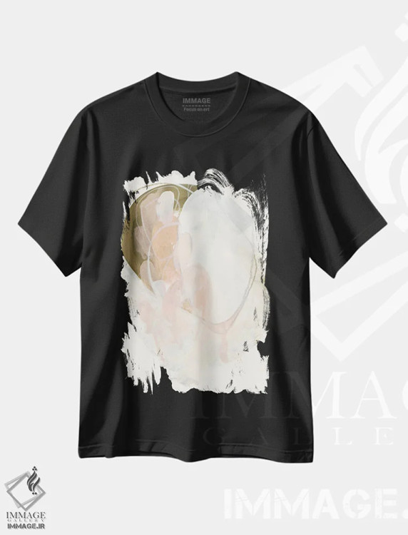 تیشرت مشکی طرح دار حرکت سنبل ۲ اثر جون اریکا وس | immage.ir