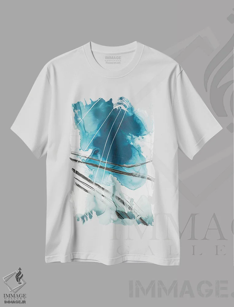 تیشرت سفید طرح دار ایندیگو زیبای ۲ اثر جون اریکا وس | immage.ir